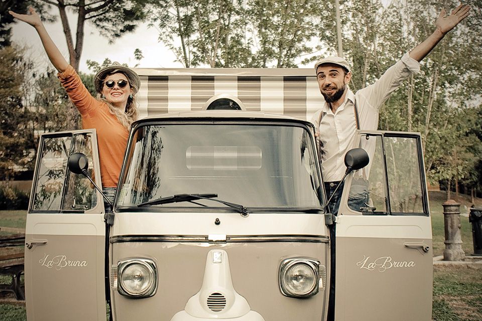 La Bruna insieme ai due ideatori di Mozao